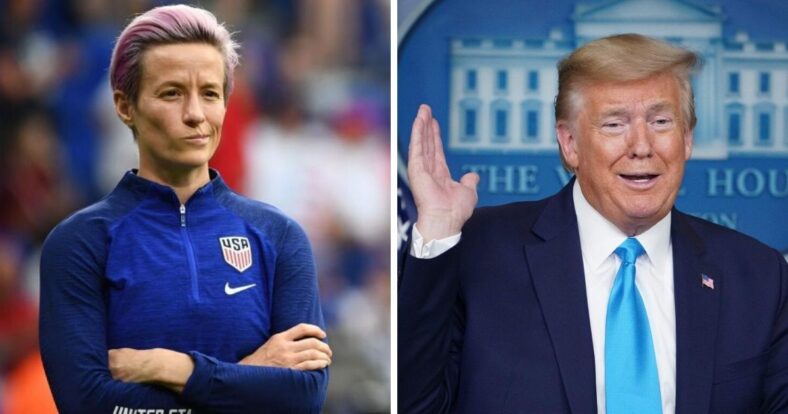 US Women's soccer star Megan Rapinoe President Donald Trump