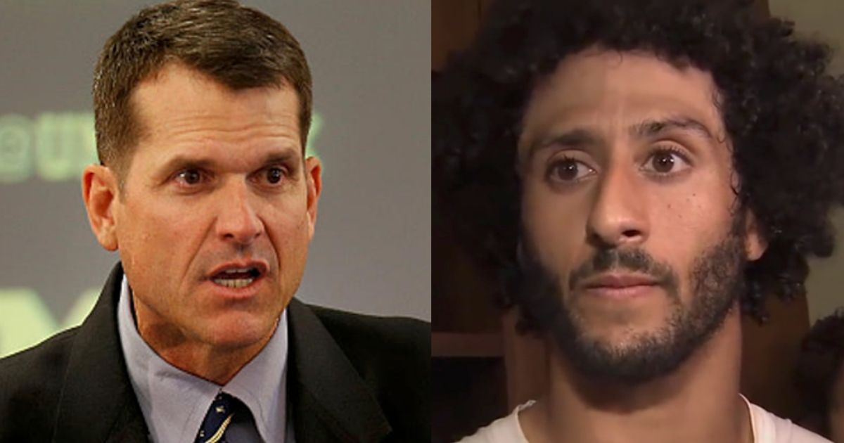 Jim Harbaugh Colin Kaepernick NFL coach national anthem