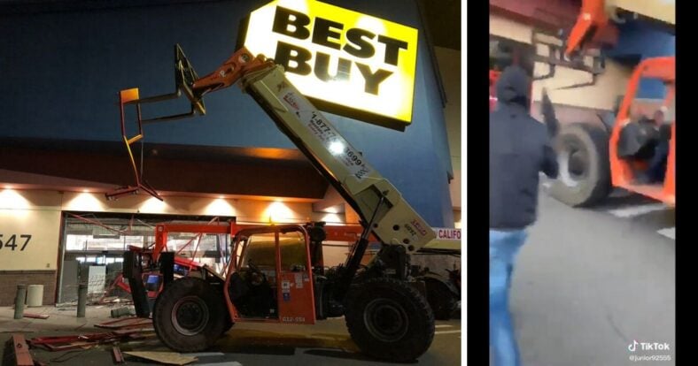 forklift Best Buy looting Fairfield