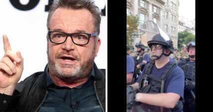 Roseanne Barr ex Tom Arnold violence Police at protests