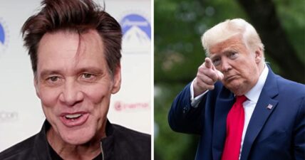 JIm Carrey President Donald Trump painting conspiracy