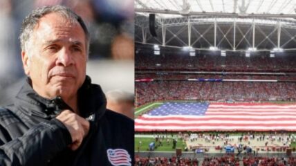 play national anthem soccer coach Bruce Arena