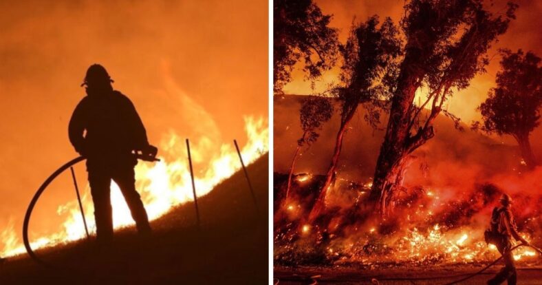 California wildfires firefighter wallet stolen