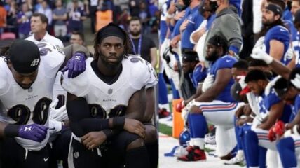 players stand for black anthem