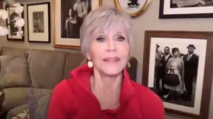 Jane Fonda God's gift video Biden Trump COVID