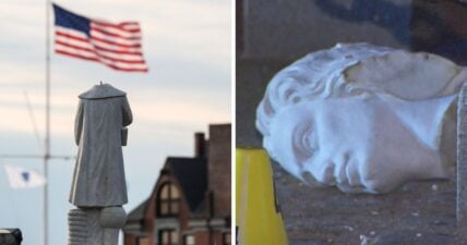 Christopher Columbus statue Boston beheaded black lives matter