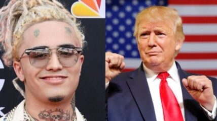 rapper lil pump endorse Trump record label celebrities