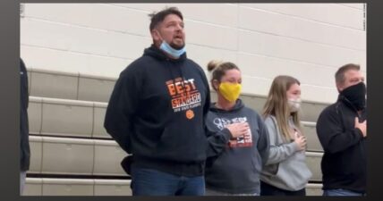 National Anthem basketball game