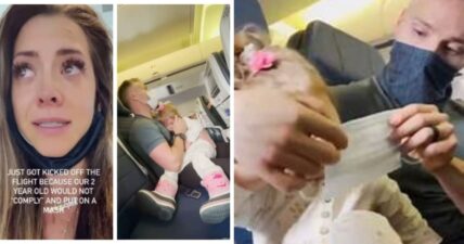 family thrown off United Airlines flight over mask Eliz Orban two-year-old mask flight