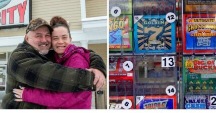 Maine couple lottery Stephanie Lemieux Glenn Theriault pay it forward