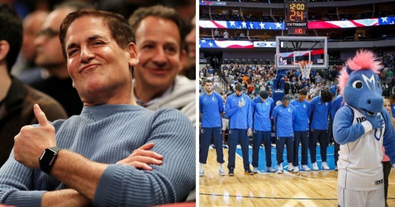 Mark Cuban Dallas Mavericks National Anthem