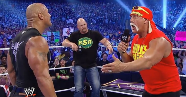 Hulk Hogan, The Rock and Stone Cold Steve Austin