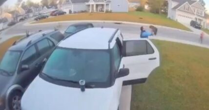 man saves wife from bobcat viral video hero TikTok North Carolina Happy