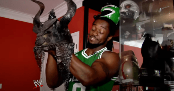 Kofi Kingston's helmet collection