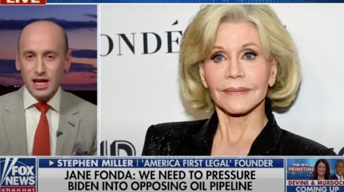 Jane Fonda treason Fox News pipeline Stephen Miller