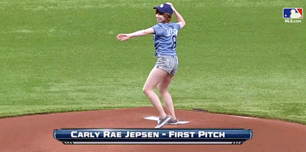 Carly Rae Jepsen first pitch