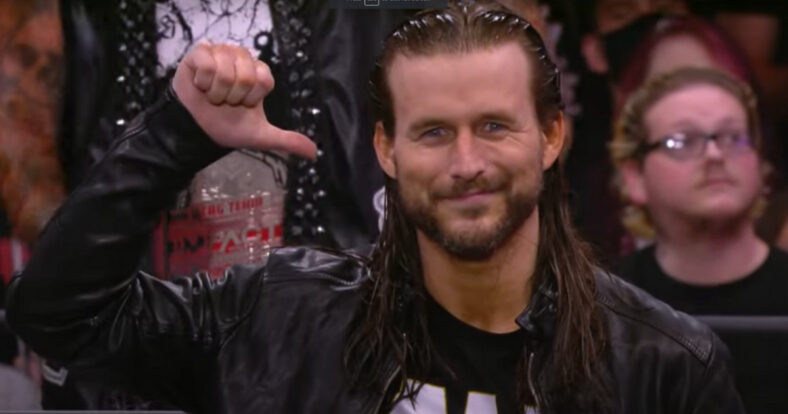 Adam Cole reactions to Britt Baker Tony Schiavone Hug on AEW