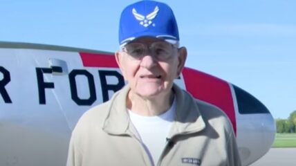 Vietnam Veteran flies fighter Jet