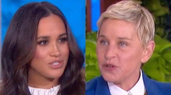 Meghan Markle Ellen DeGeneres interview struggling actress Hollywood blouse top