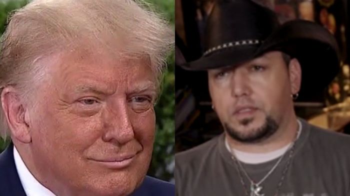 Jason Aldean Trump new year mar-a-lago GOAT conservative politics