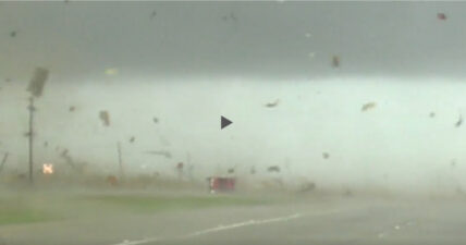 Texas Tornado flips red Ford F-150 truck video