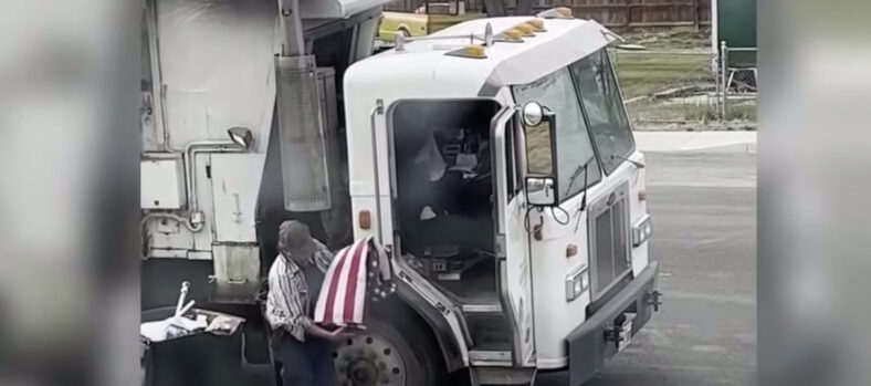 Utah Garbage Man American Flag