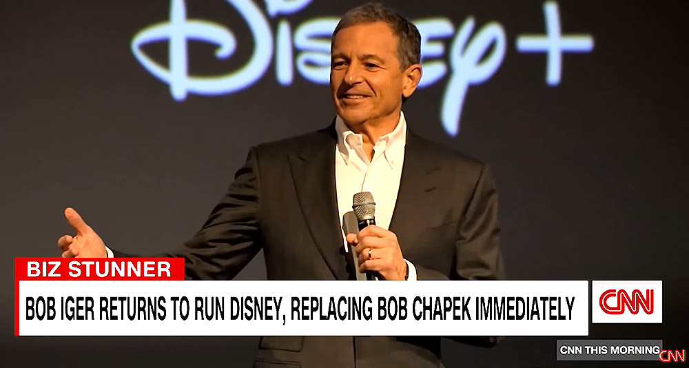 CNN reports Bob Iger returning as CEO of Disney after Bob Chapek was fired, via CNN YouTube