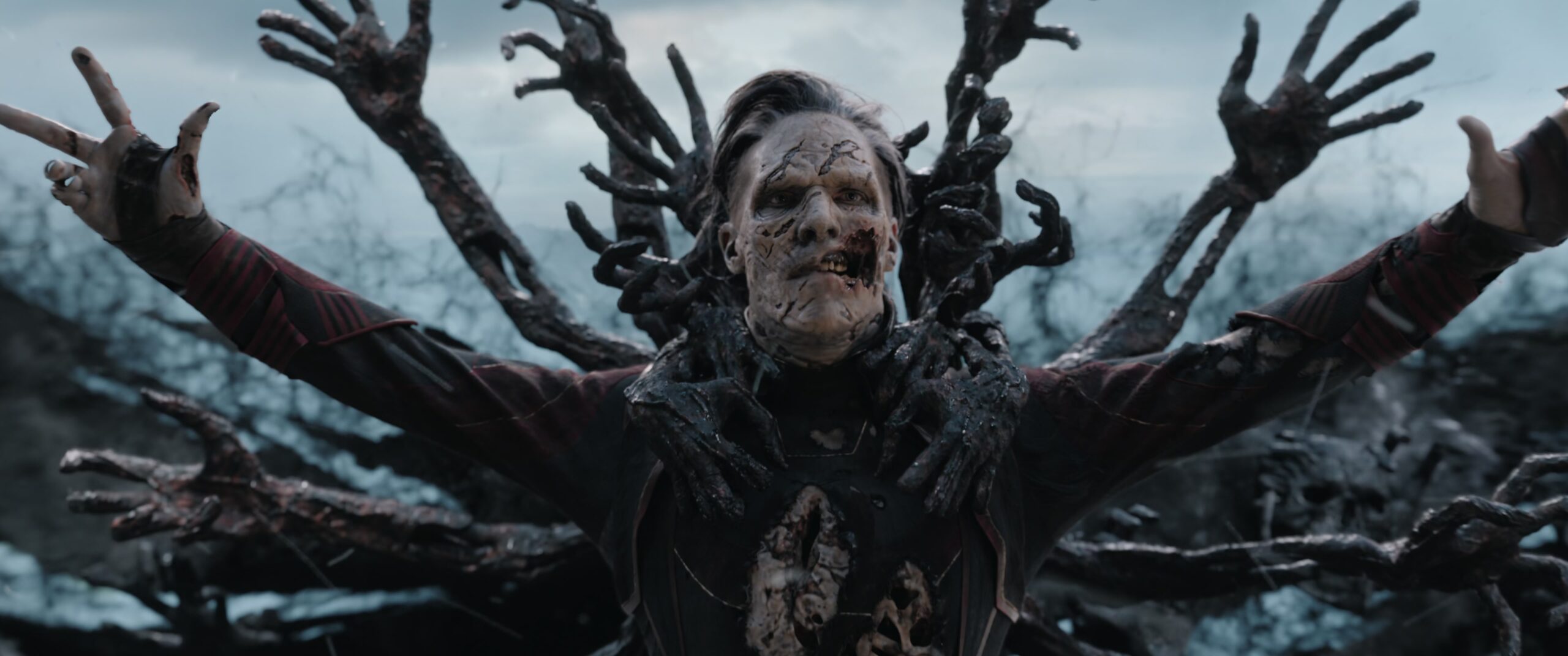 Doctor Strange (Benedict Cumberbatch) bends the damned spirits of the Darkhold to his will in Doctor Strange in the Multiverse of Madness (2022), Marvel Entertainment