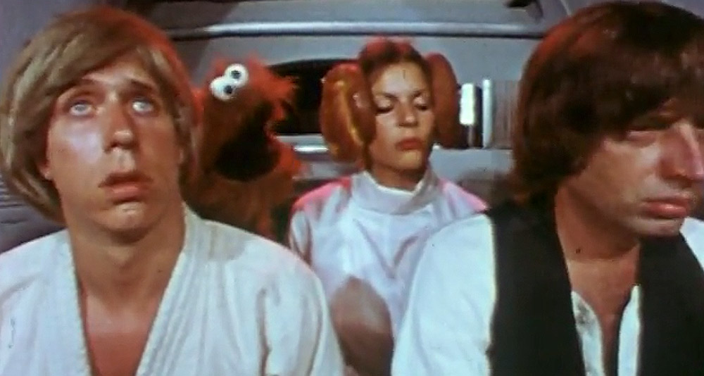 Fluke, Chewchilla, Princess Anne-Droid and Ham Salad in 'Hardware Wars' (1978), Pyramid Films