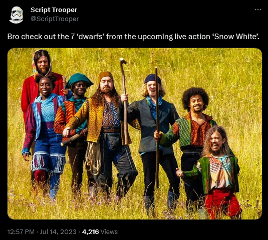 @ScriptTrooper weighs in on the leaked set photos from 'Snow White and the Seven Dwarfs'