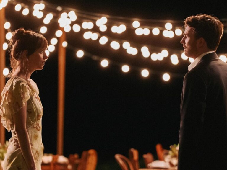 Materialists Chris Evans and Dakota Johnson A24